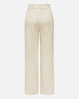 EP YAYING Silk Jacquard High-Waist Blazer Pants