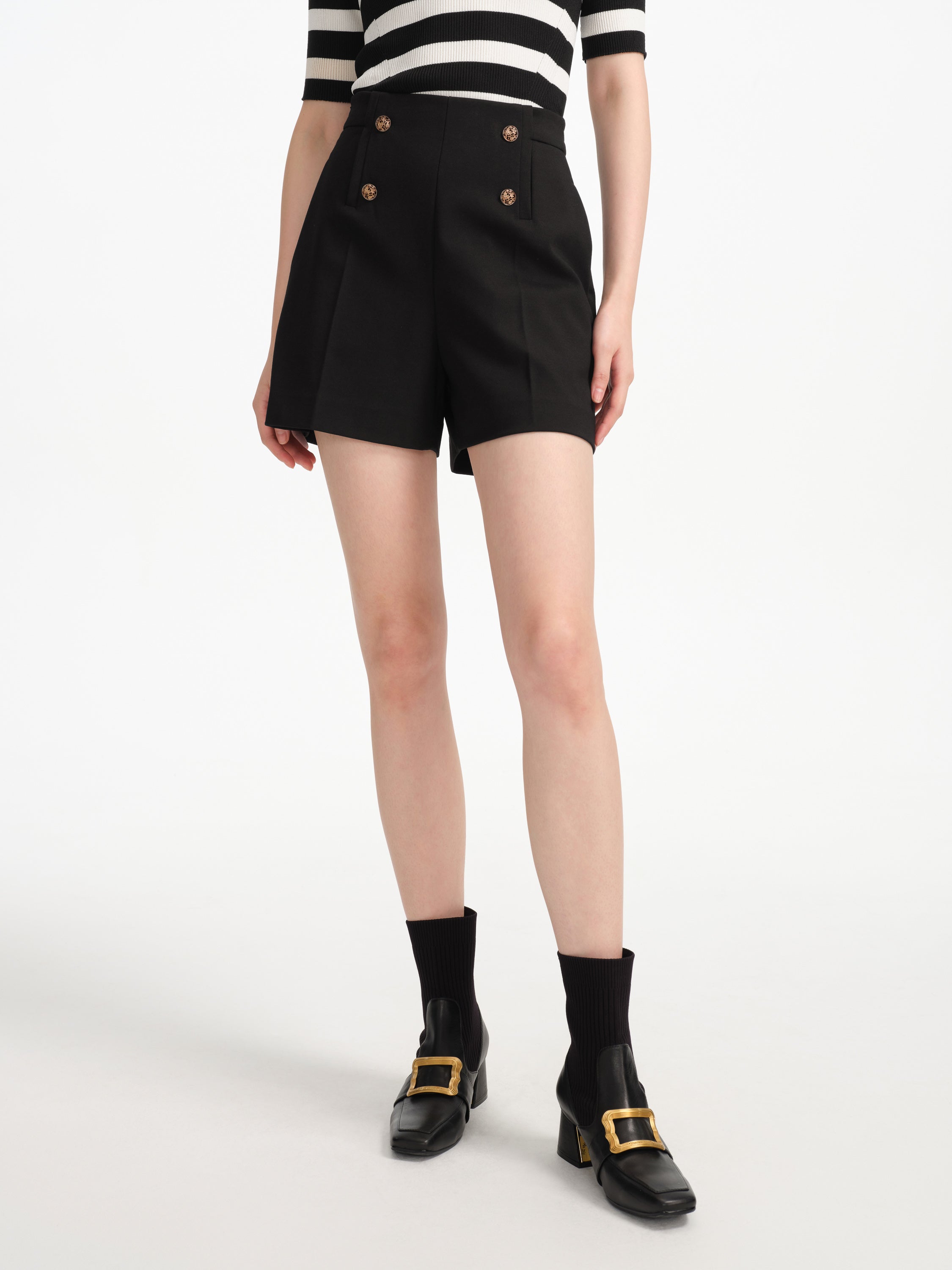 EP YAYING High-Waisted Small A-Line Casual Shorts
