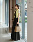 EP YAYING Triacetate Collarless Waist-Defining Vest