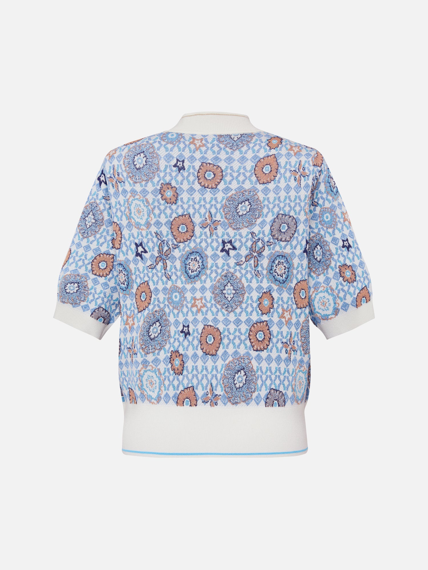 EP YAYING Vintage Jacquard Knit Cardigan