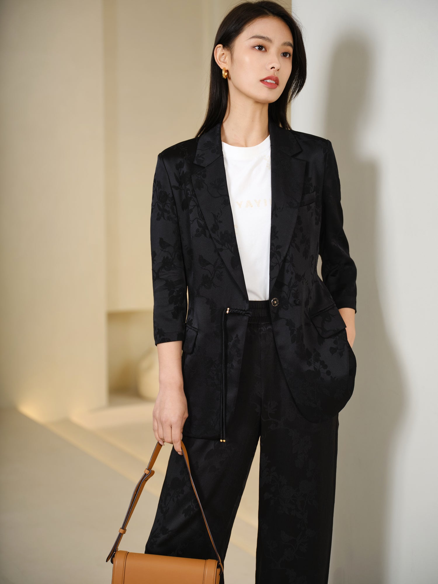 EP YAYING Silk Blazer