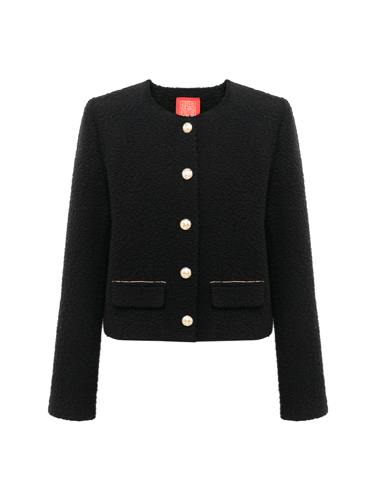 YAYING Parisian-style Bouclé Cropped Jacket EPIAW1220AH