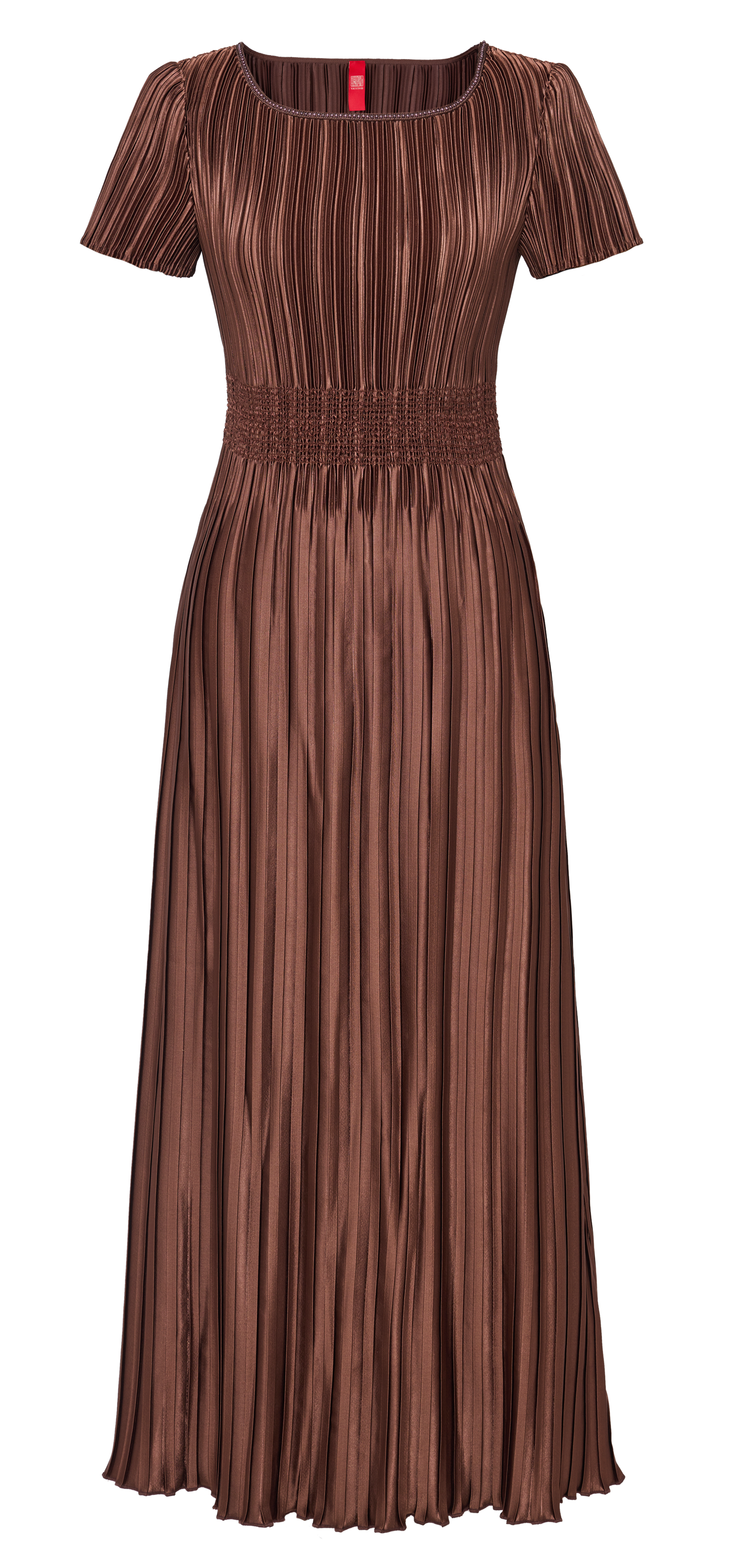 YAYING Pleated Waist-Cinched Dress
