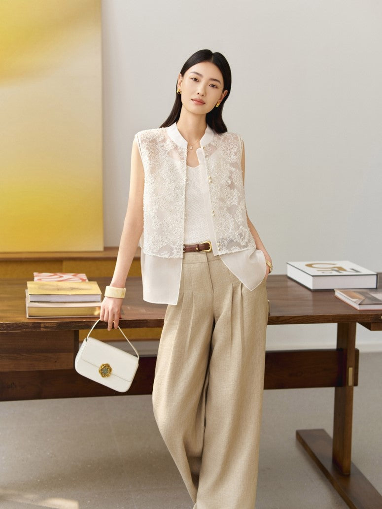 YAYING Chinese-style silk vest EPLPA1007AW