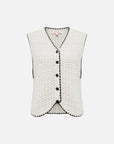 EP YAYING Short Hollow Knitted Vest