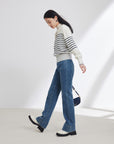 EP YAYING Stripe Patchwork Knit