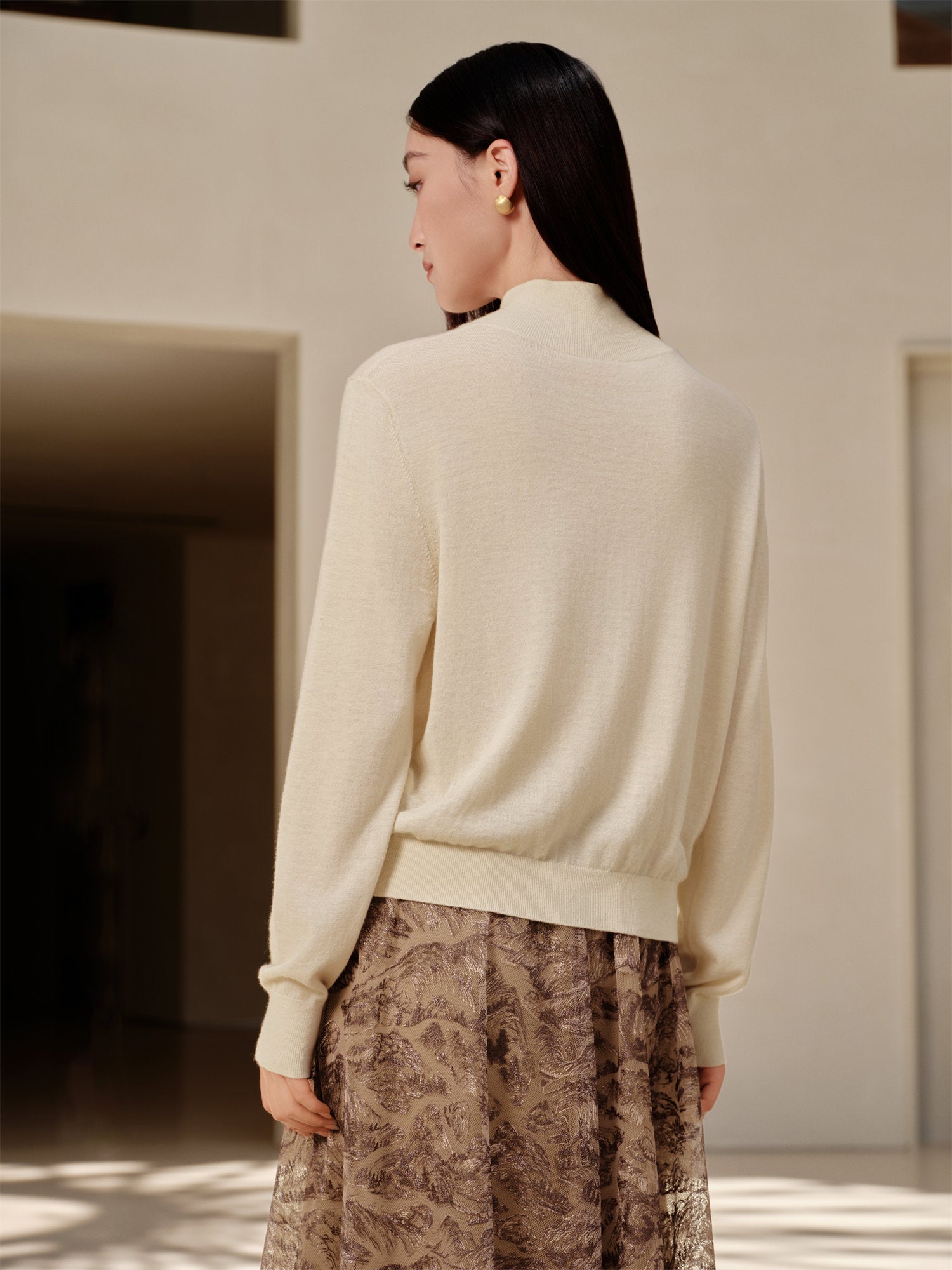 YAYING Wool Cashmere Knitted Cardigan