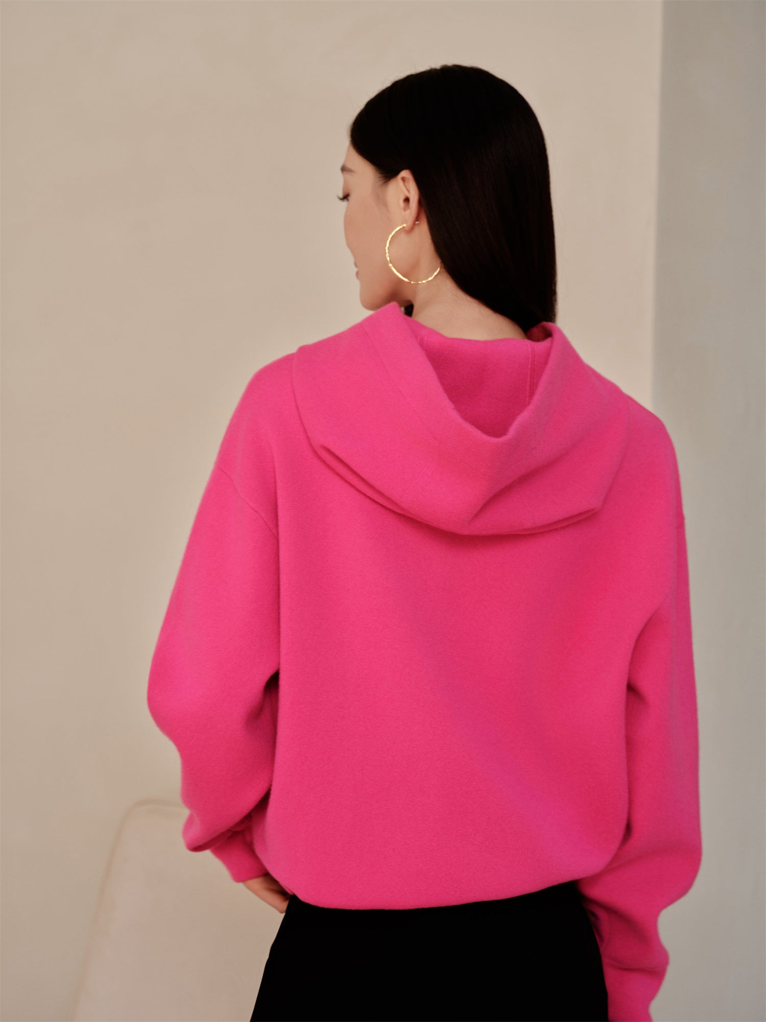 YAYING Appliqu¨¦ Embroidered Hooded Sweatshirt