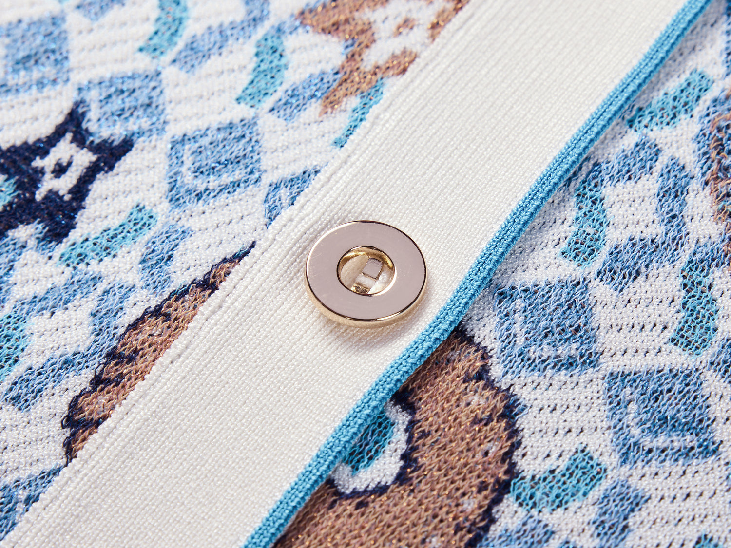 EP YAYING Vintage Jacquard Knit Cardigan