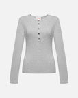 EP YAYING Slim round neck knit base sweater- Gray