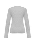 EP YAYING Slim round neck knit base sweater- Gray