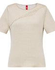 YAYING Beige Embellished Knit Top