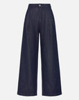 EP YAYING High-Waisted Textured Tencel-Linen Wide leg Jeans