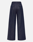 EP YAYING High-Waisted Textured Tencel-Linen Wide leg Jeans