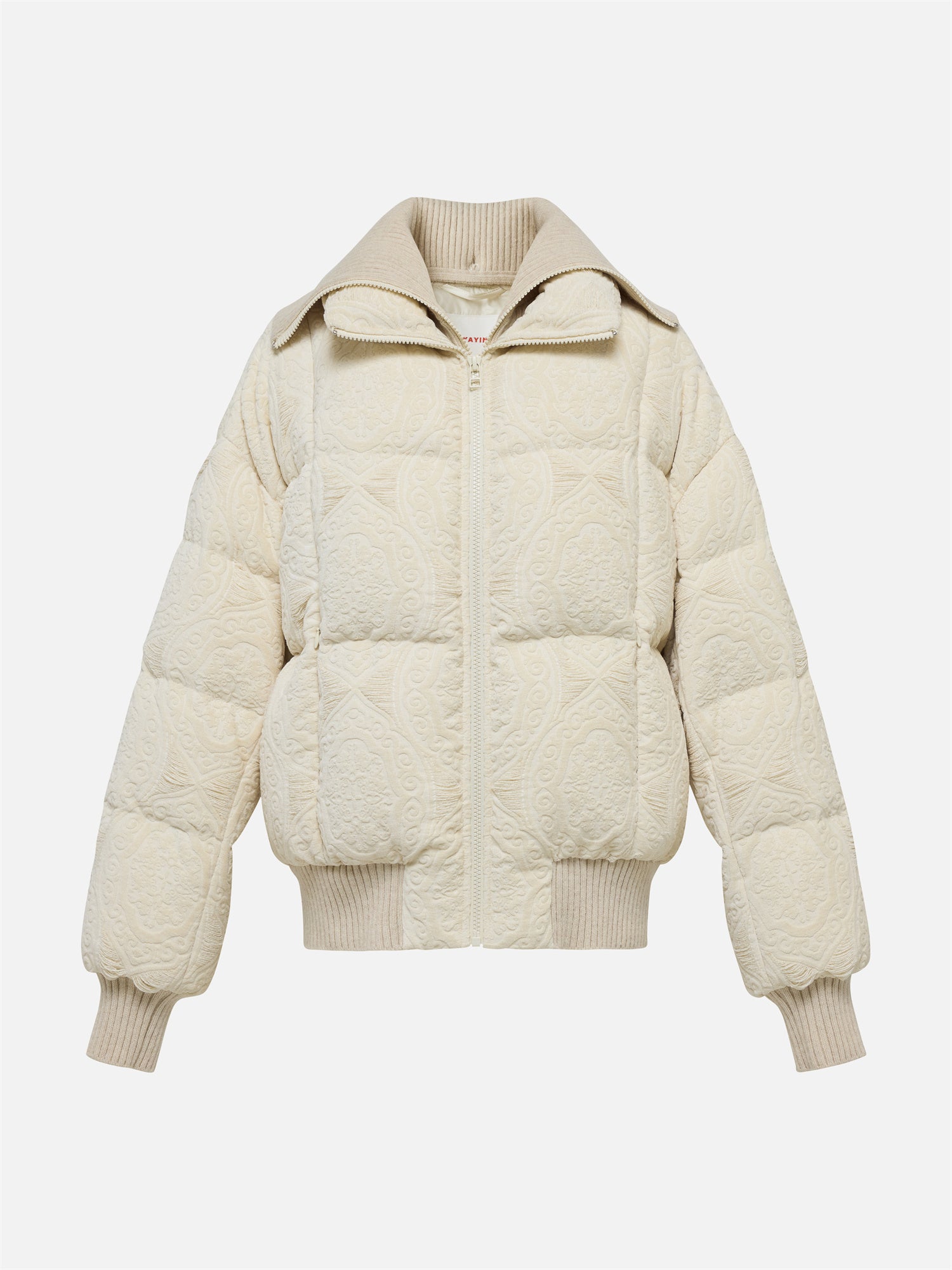 EP YAYING Chenille Jacquard Goose Down Coat EGKIAY131AM