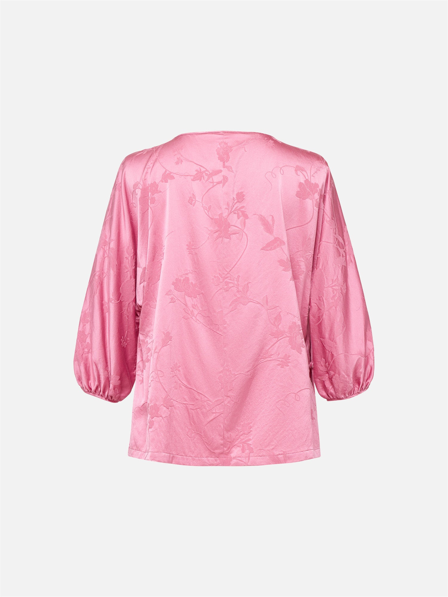 EP YAYING Silk Jacquard Crew Neck Shirt EGKES2243AF