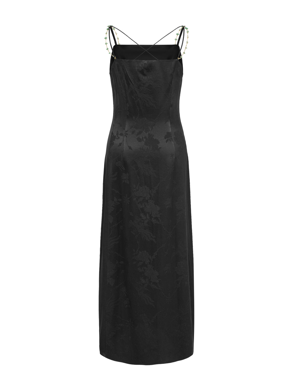 EP YAYING Elegant Mulberry Silk Jacquard Skirt Camisole Dress