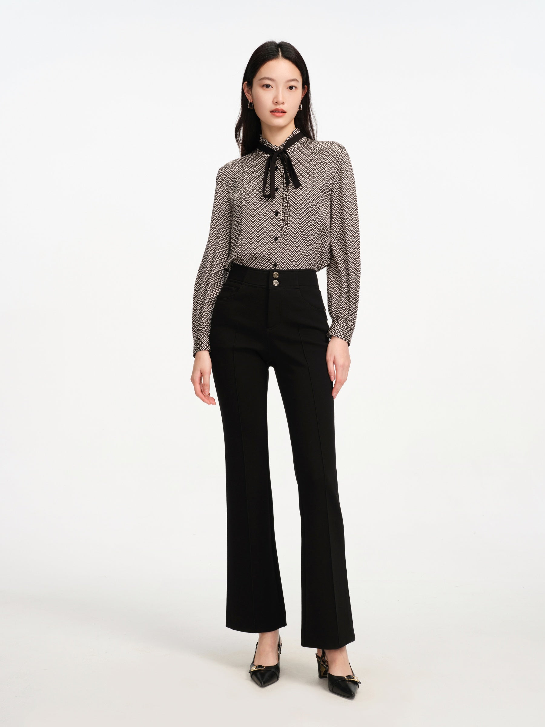 EP YAYING High Waist Flared legs Pants