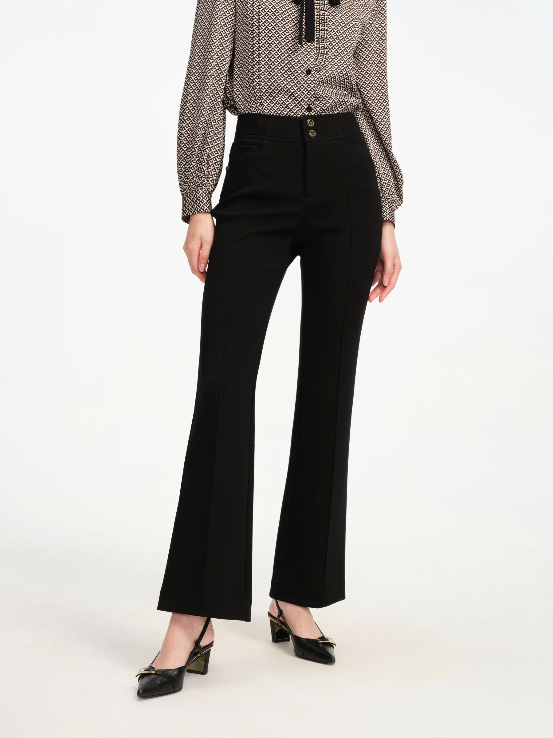 EP YAYING High Waist Flared legs Pants