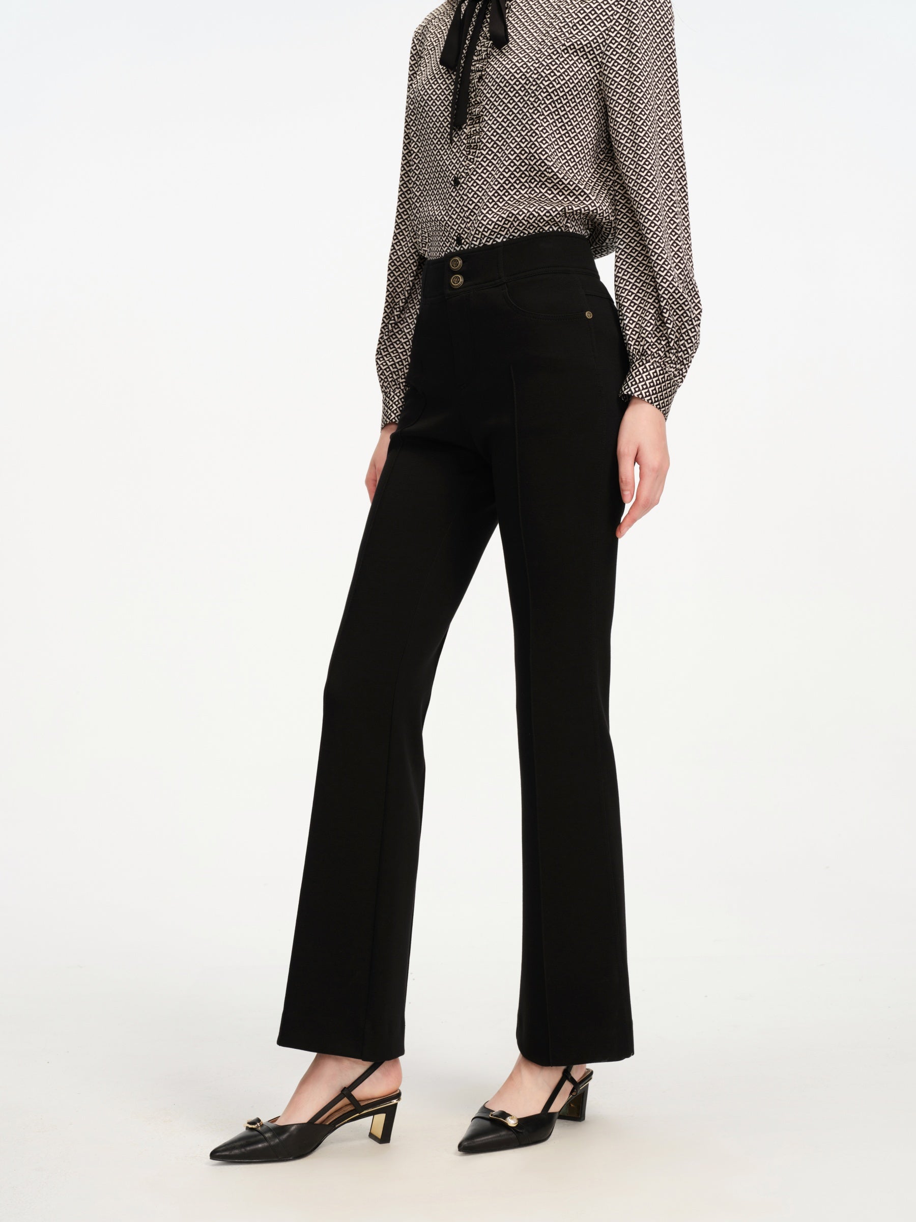 EP YAYING High Waist Flared legs Pants