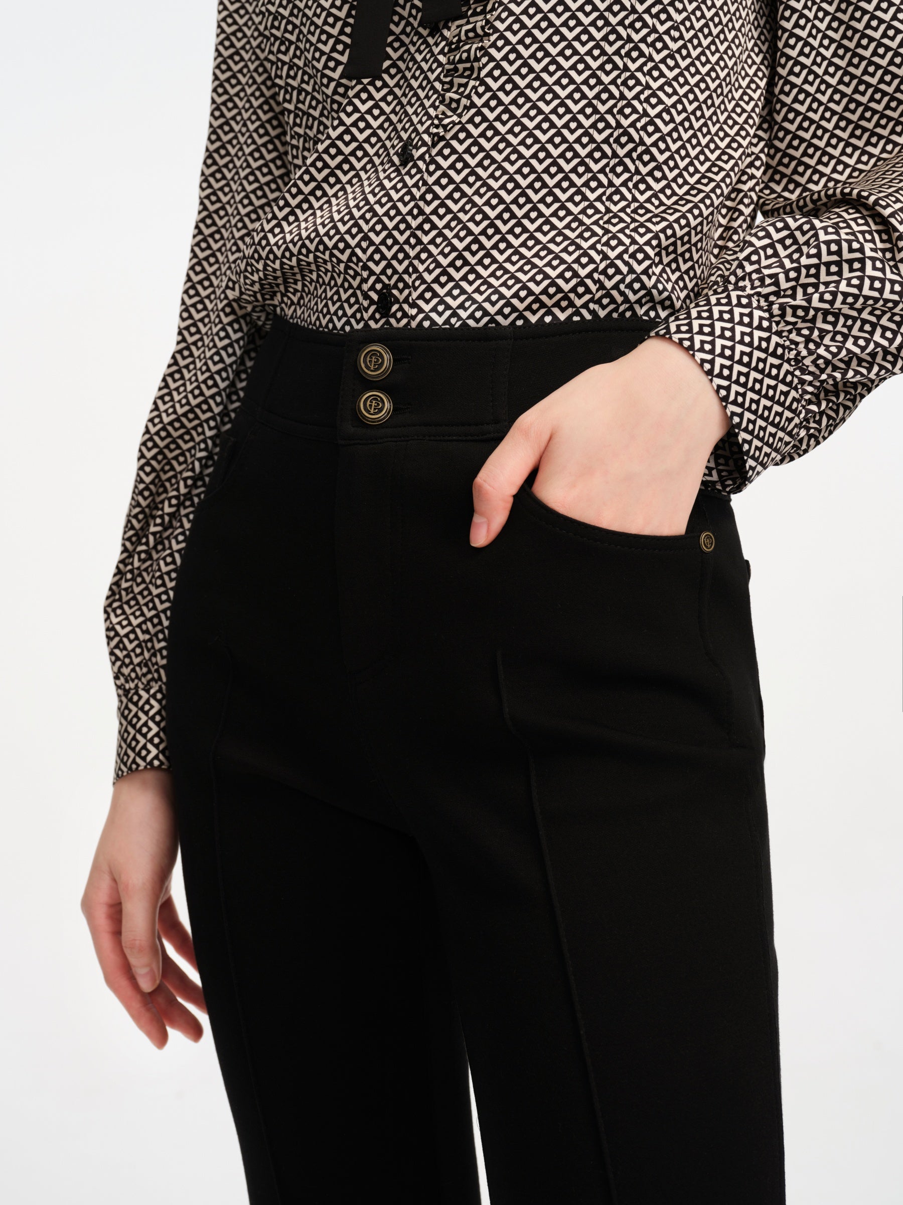 EP YAYING High Waist Flared legs Pants