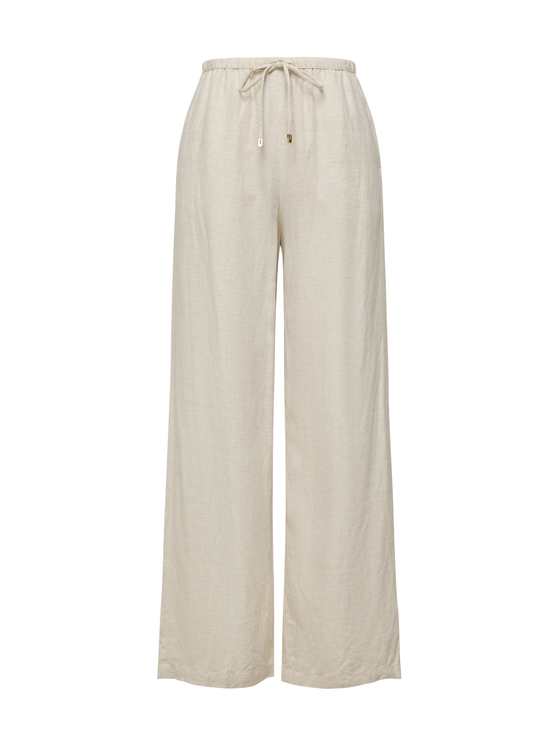 EP YAYING Linen Drawstring Straight Pants