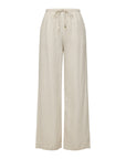 EP YAYING Linen Drawstring Straight Pants