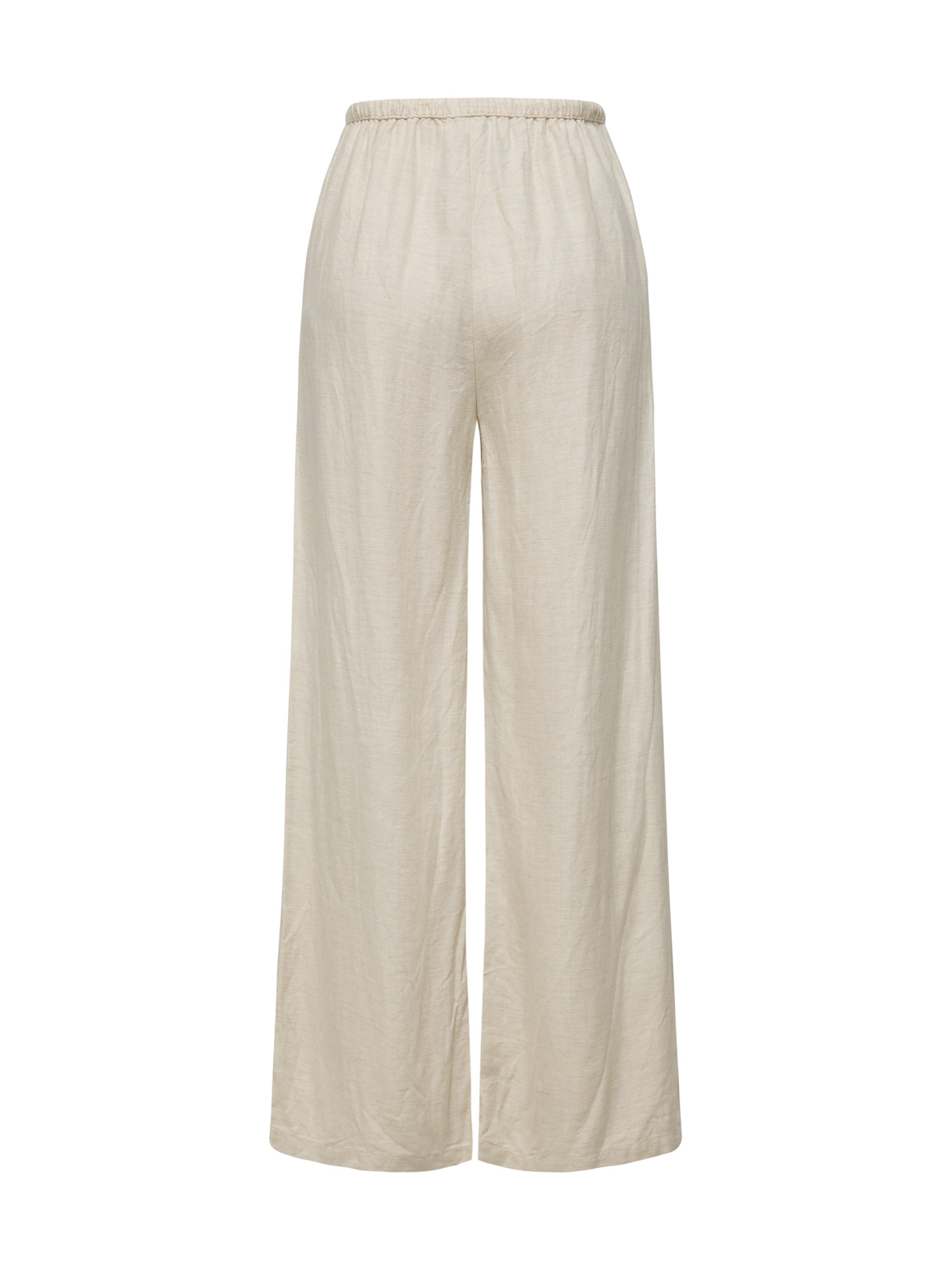 EP YAYING Linen Drawstring Straight Pants