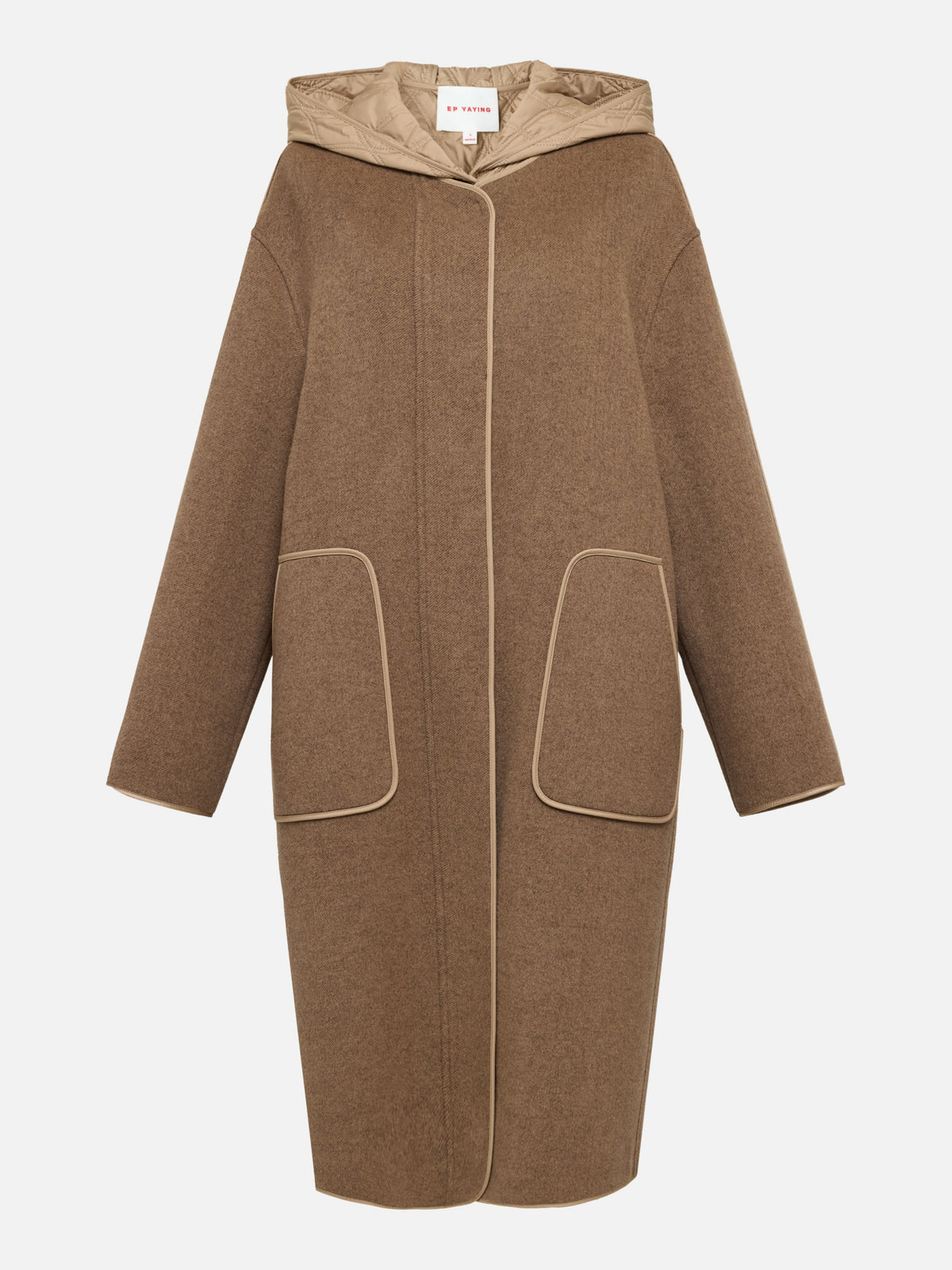 EP YAYING Wool Mid-Length Coat Jacket