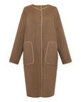 EP YAYING Wool Mid-Length Coat Jacket