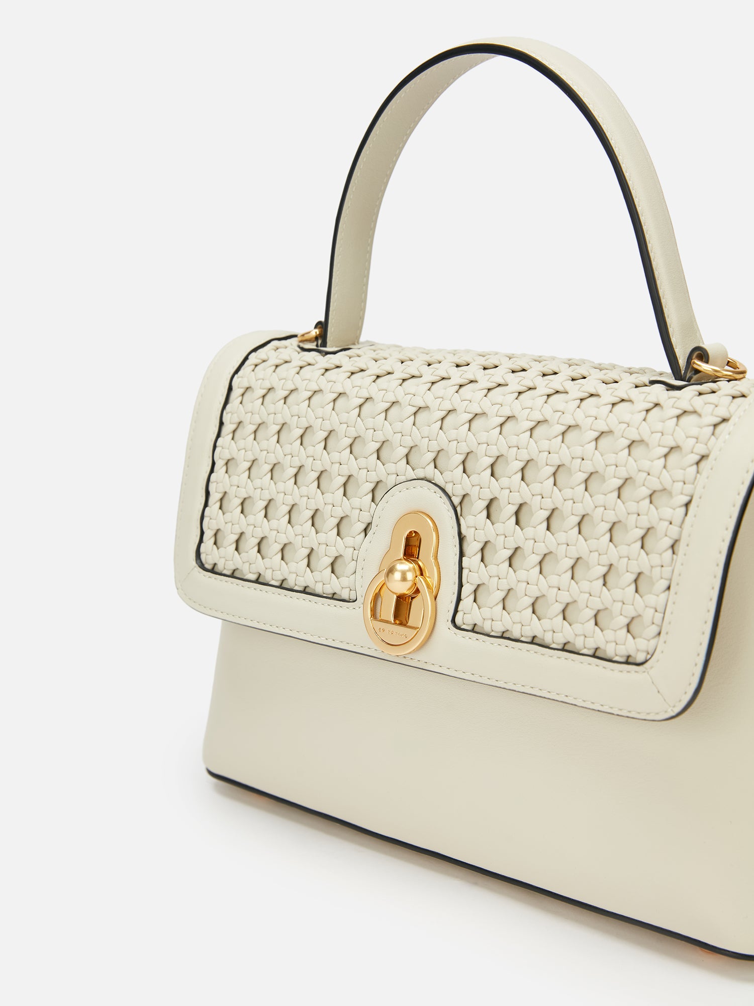 EP YAYING Woven Leather Flap Bag
