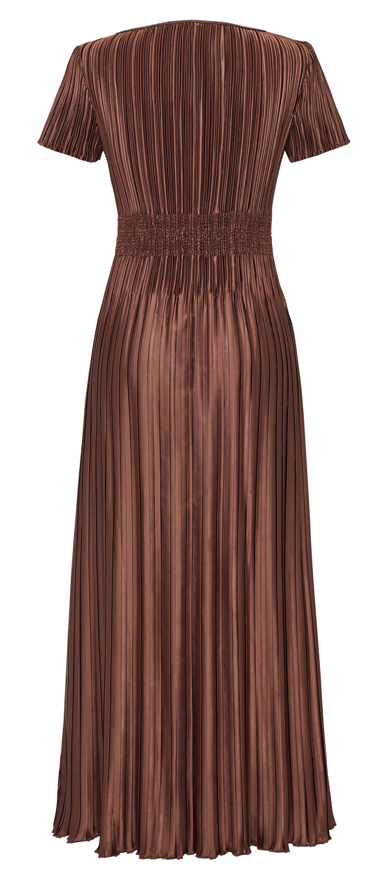 YAYING Pleated Waist-Cinched Dress