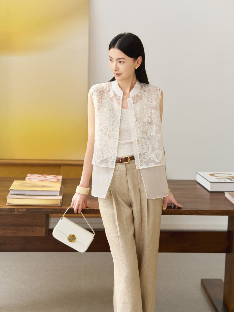 YAYING Chinese-style silk vest EPLPA1007AW