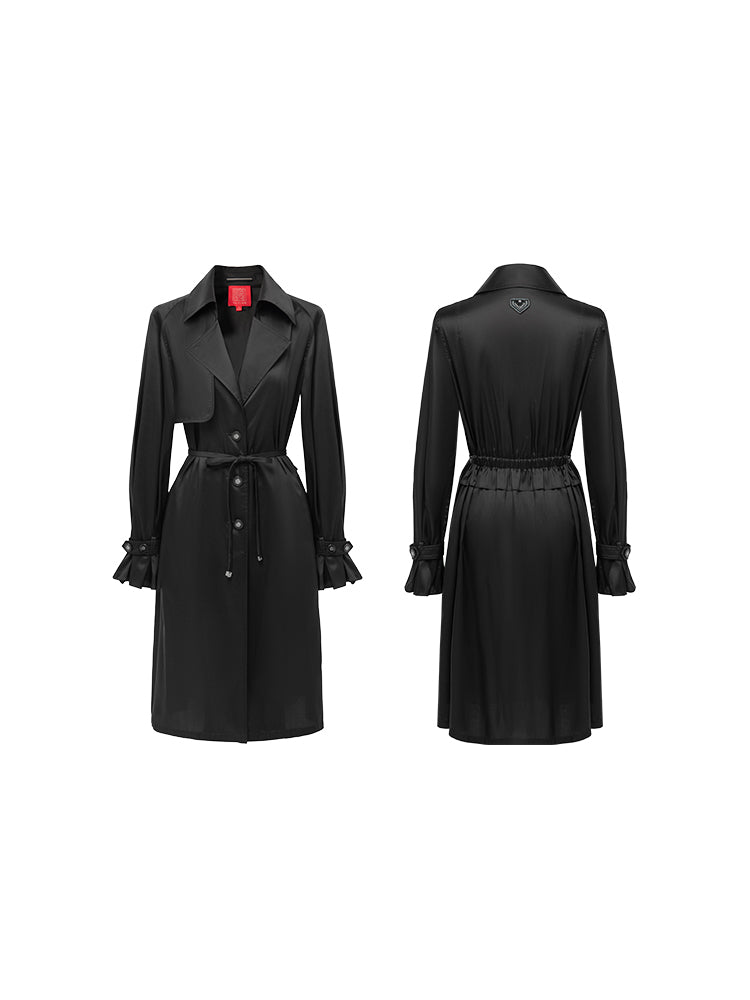 YAYING Triacetate Long Trench Coat EPIAT7307AH