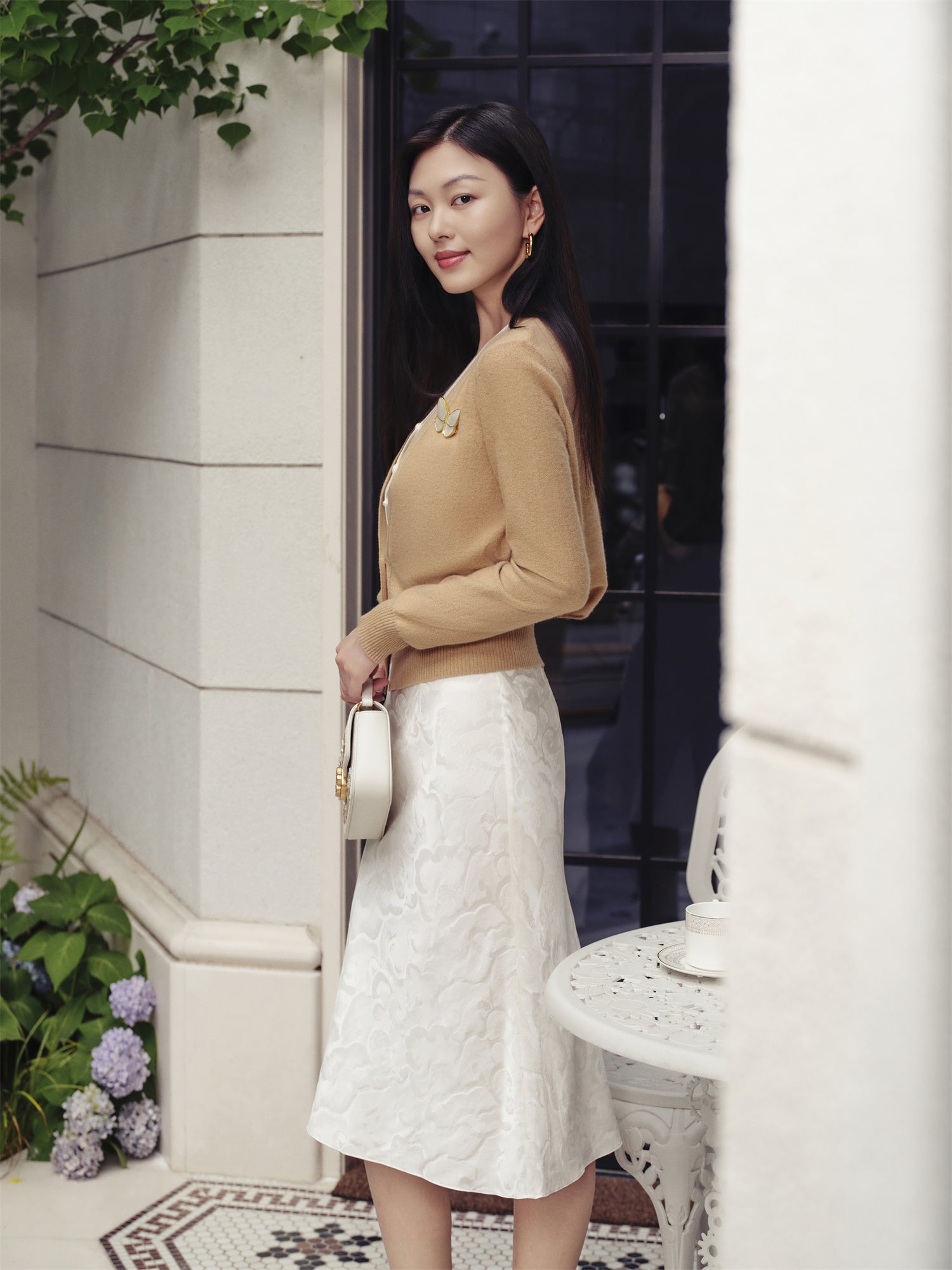 YAYING Cashmere Faux Two-Piece Knit