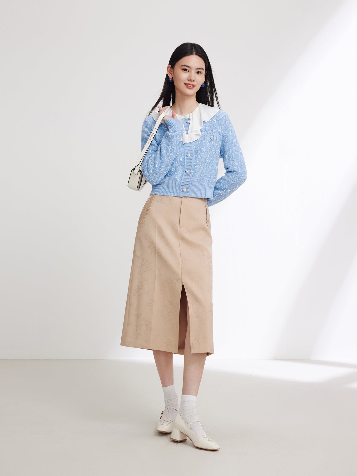 EP YAYING Wool Knitted Cardigan
