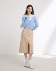 EP YAYING Wool Knitted Cardigan