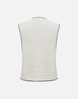 EP YAYING Short Hollow Knitted Vest