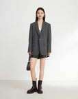 EP YAYING  Gray Wool Blazer