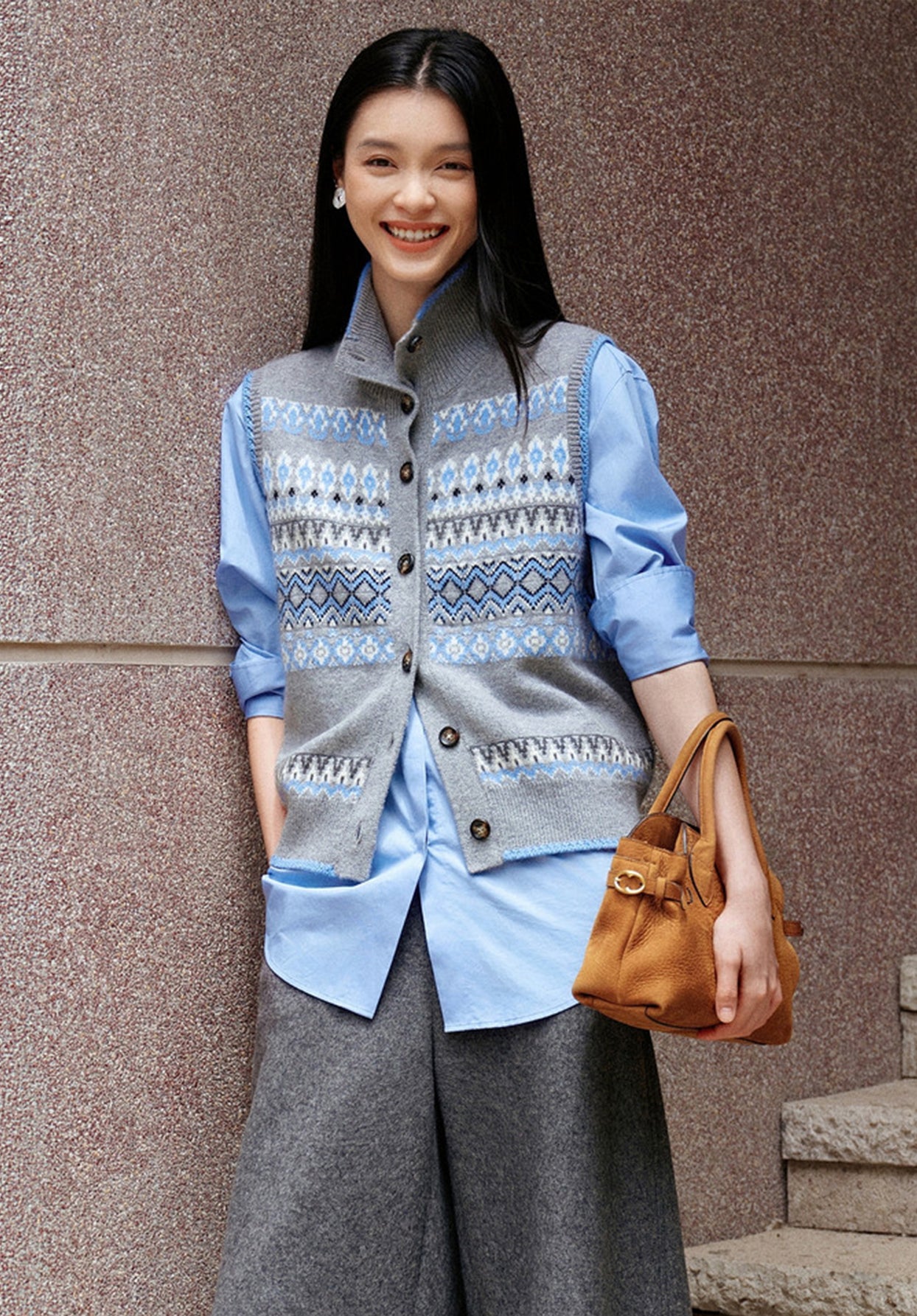 EP YAYING Ethnic Jacquard Vest EGLIR9006A