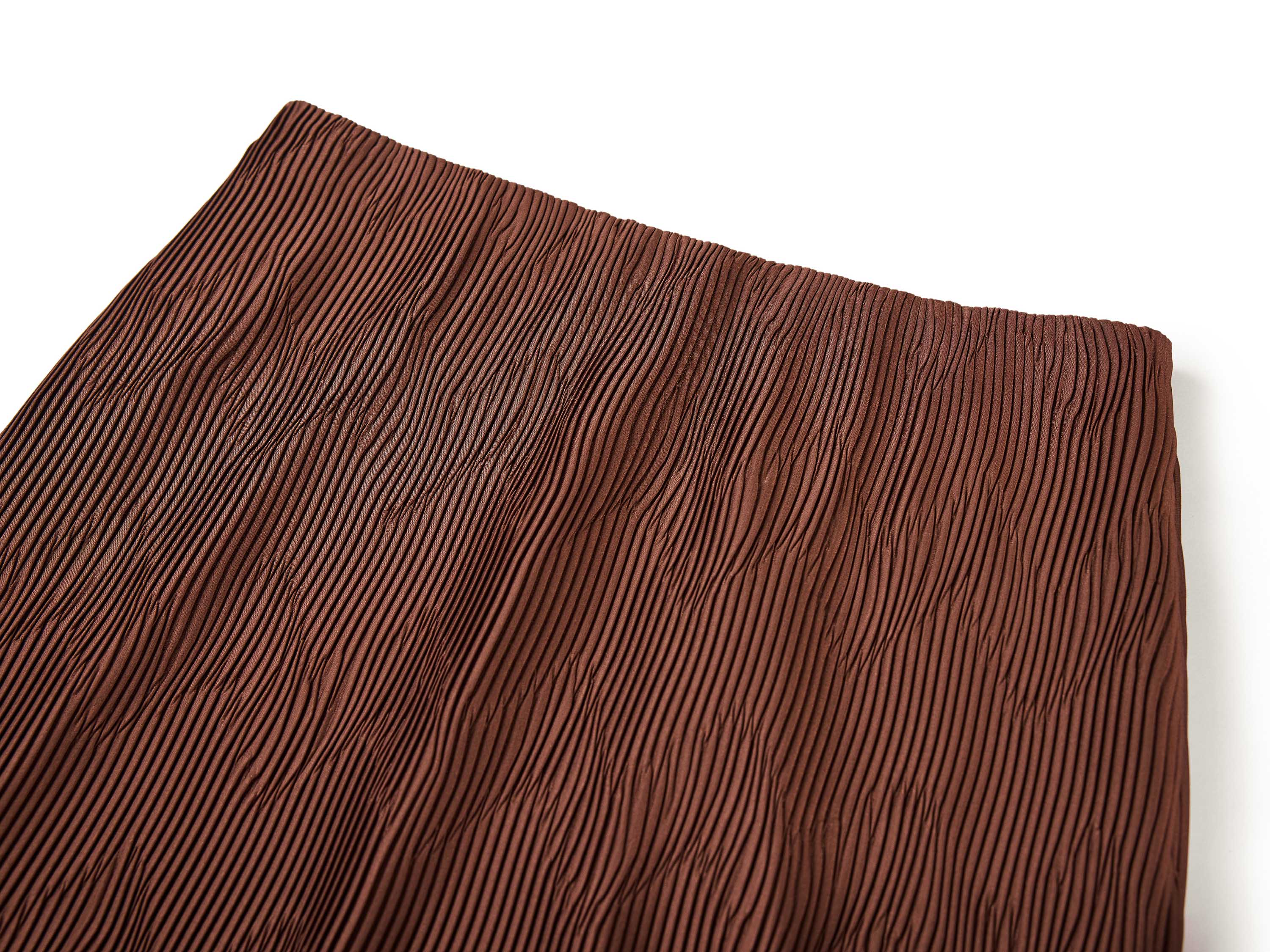 YAYING Brown Pleated Midi Skirt