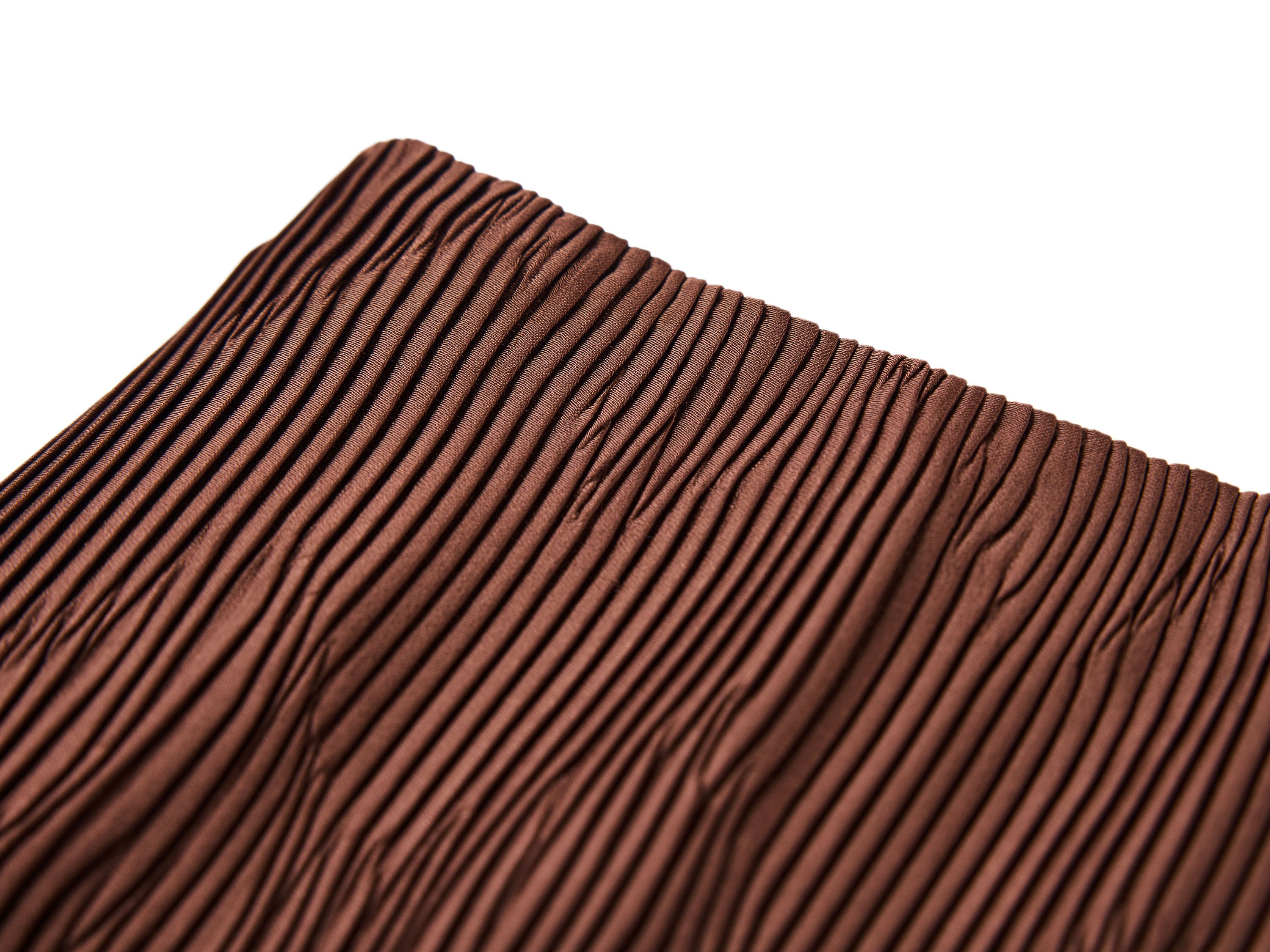 YAYING Brown Pleated Midi Skirt