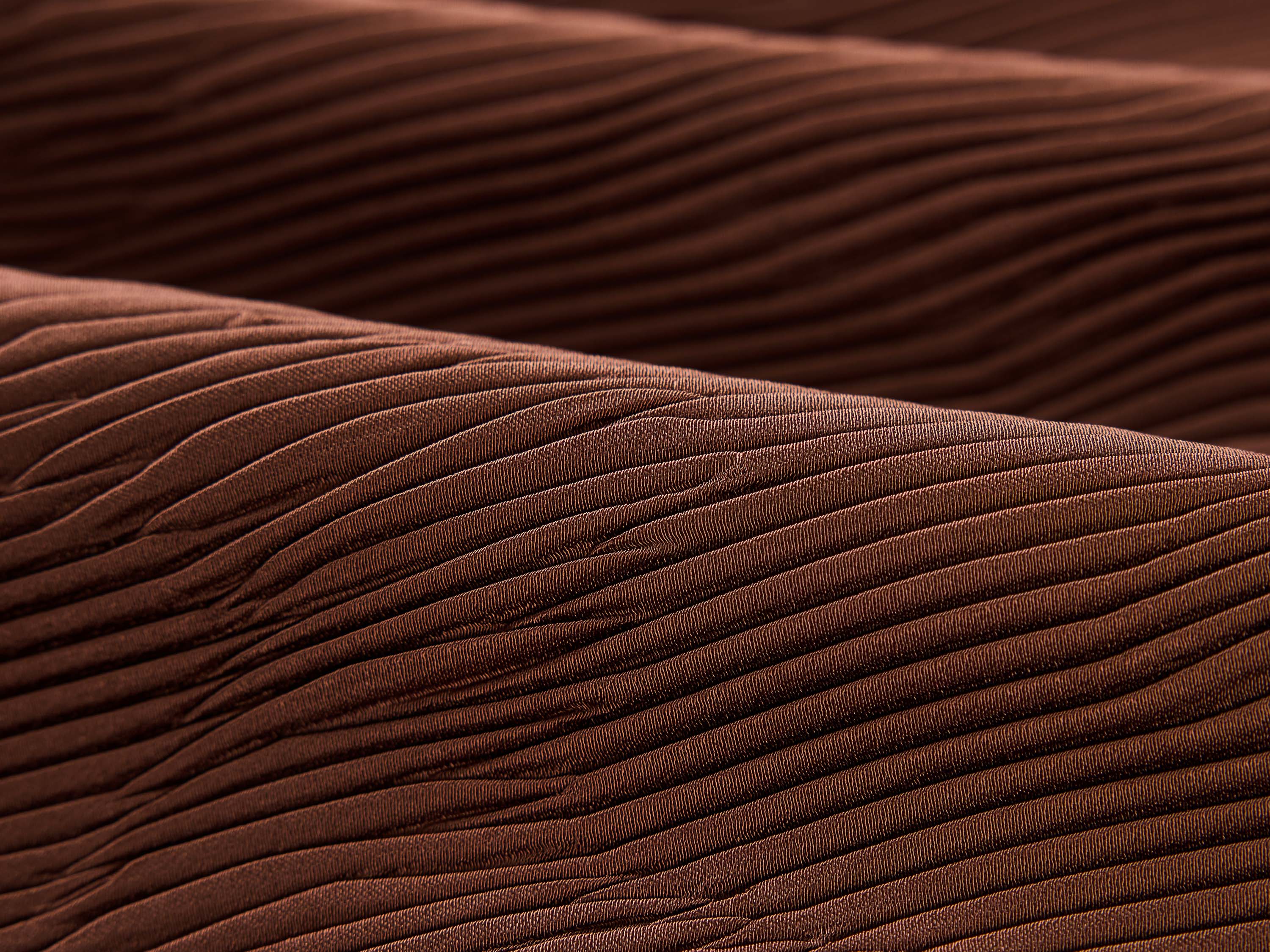 YAYING Brown Pleated Midi Skirt