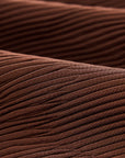YAYING Brown Pleated Midi Skirt