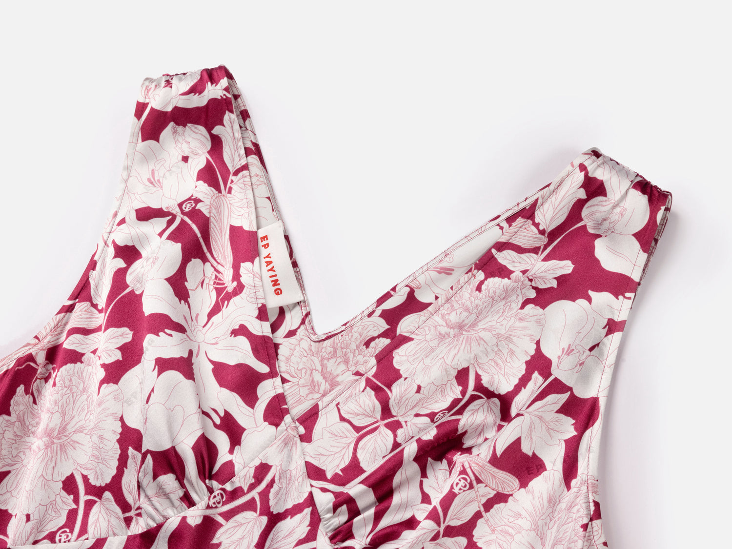 EP YAYING Silk Printed Dress