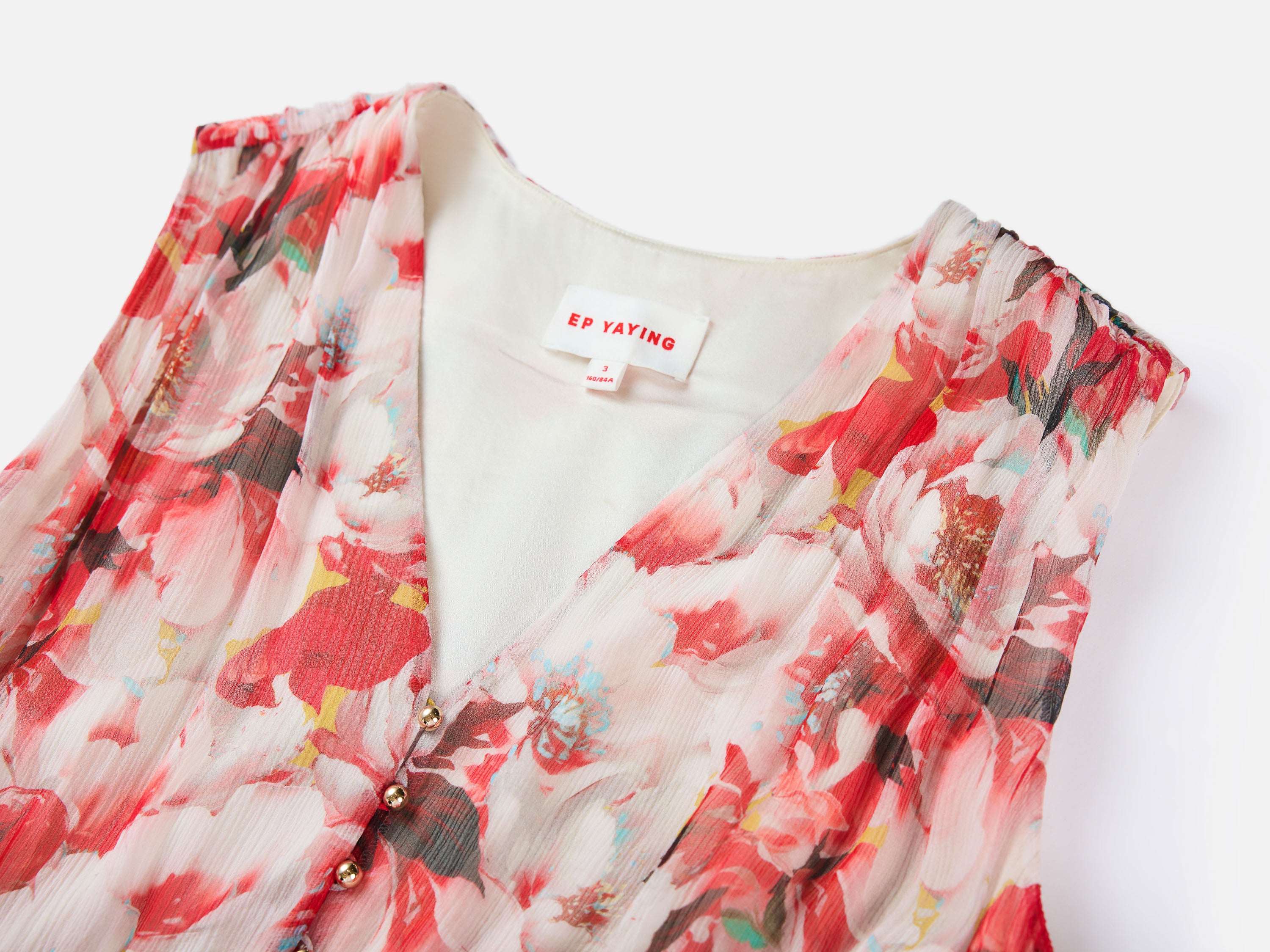 YAYING Red Printed Midi Dress