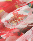 YAYING Red Printed Midi Dress