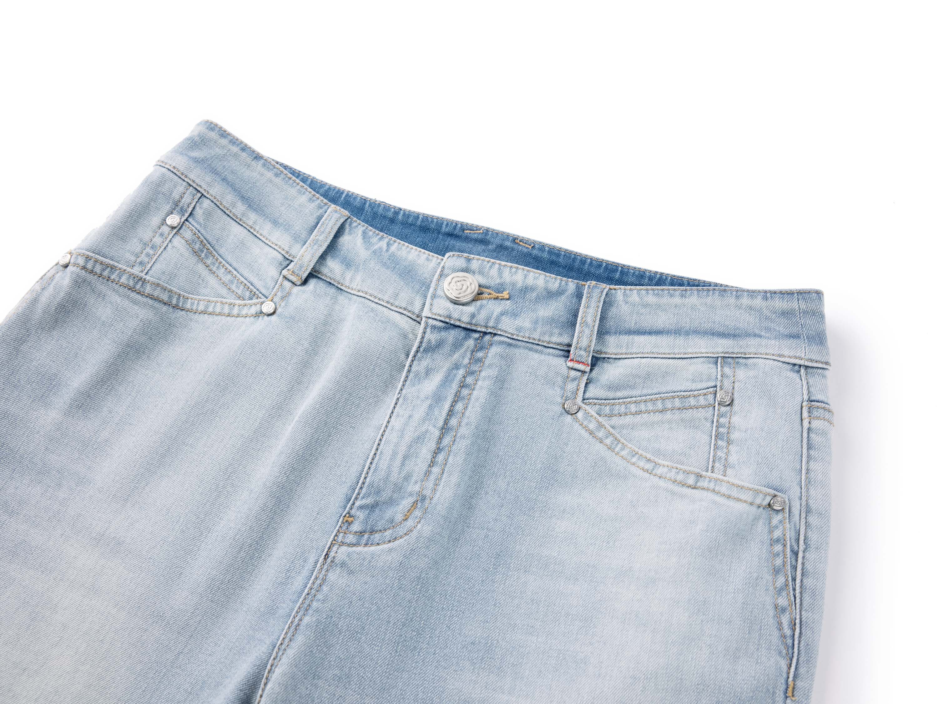 YAYING Light Wash Wide-Leg Jeans