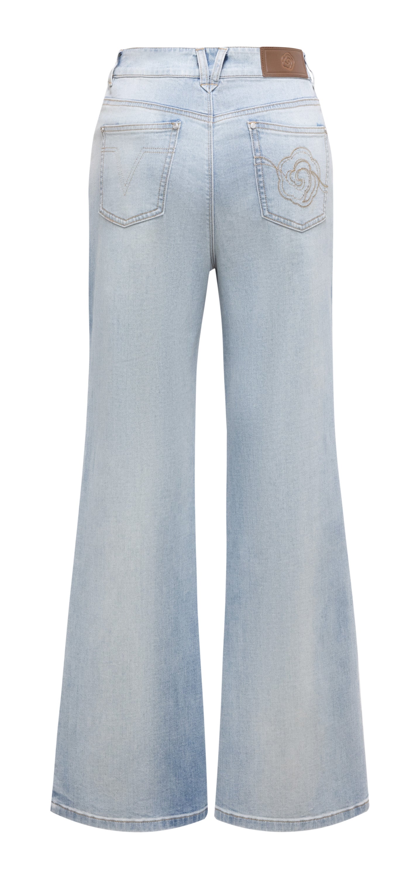 YAYING Light Wash Wide-Leg Jeans
