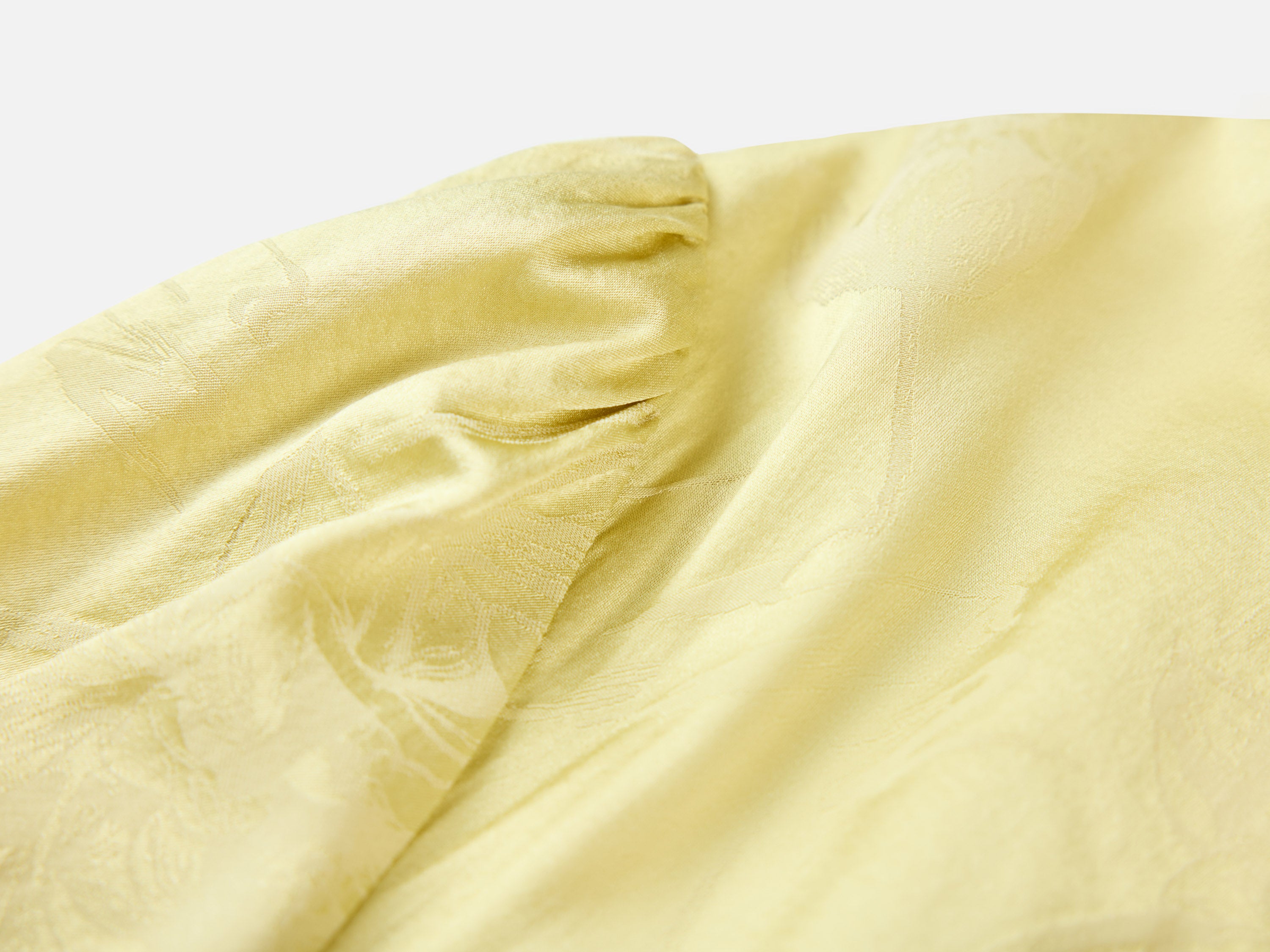 YAYING Yellow Satin Midi Dress